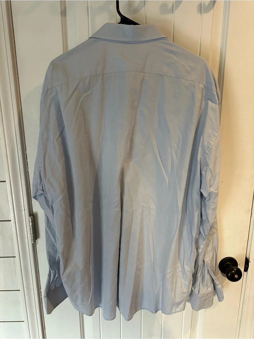 Canali Men's Dress Shirt Light Blue, 100% Cotton, Made in Italy 17.75/45